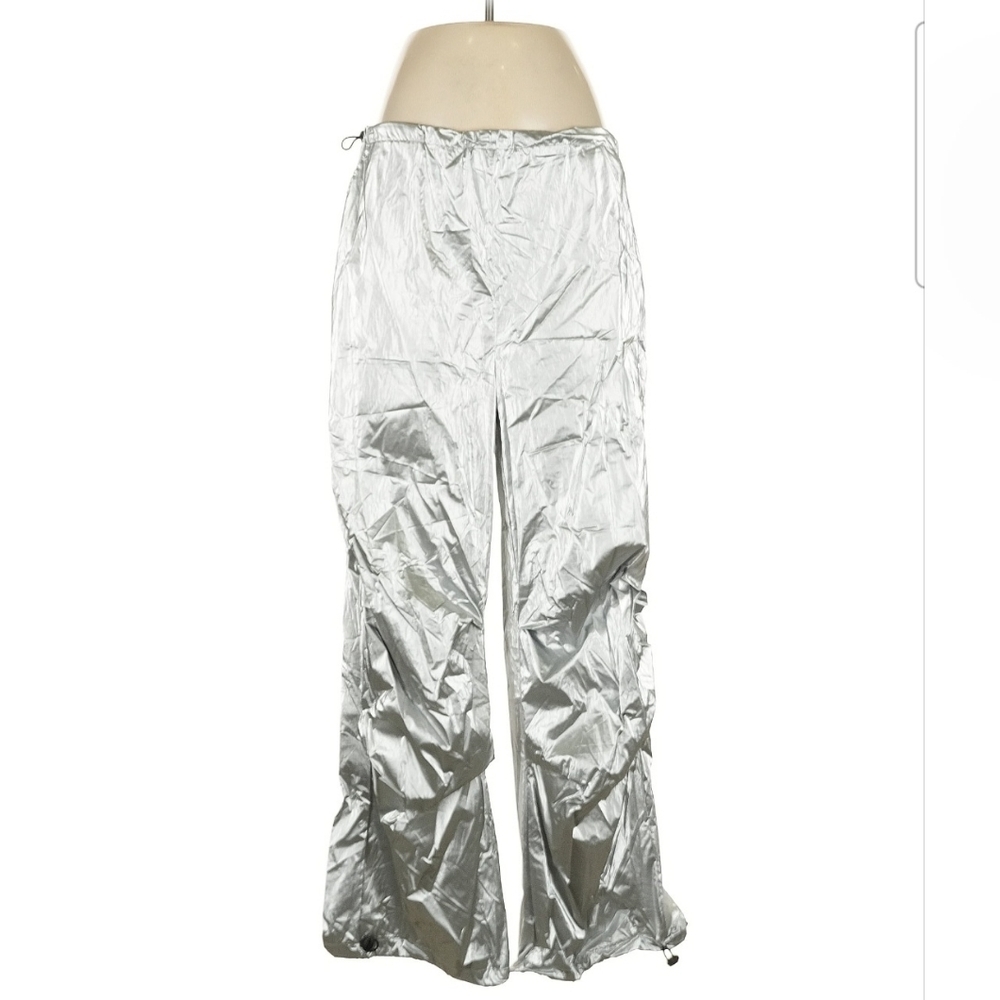 Vinyl Icons Silver Foil Pull On Streetwear Pants Women's XL NWT, L NWOT